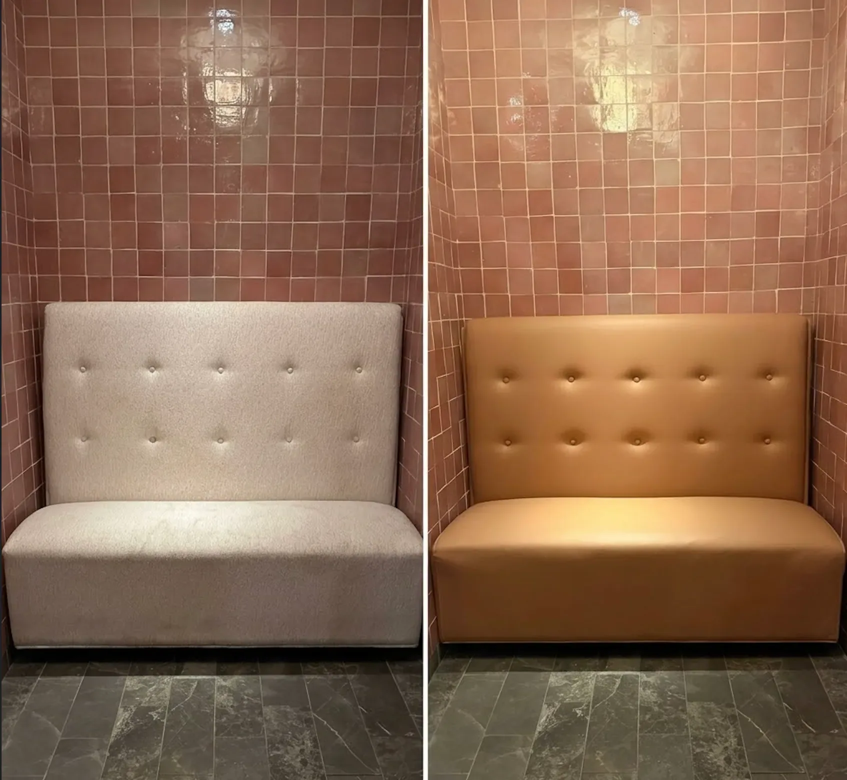 Gym Locker Room Booth Reupholstery