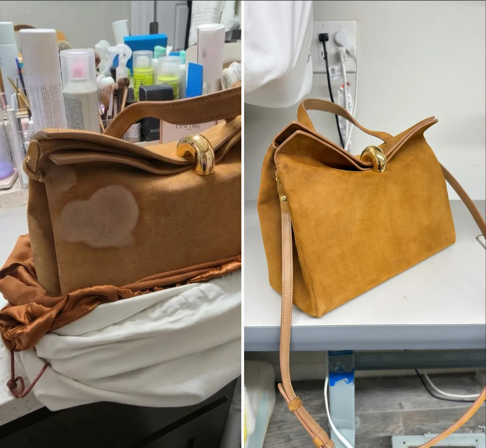 JACQUEMUS Handbag Oil Stain Removal & Deep Cleaning